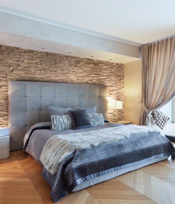 Architecture, beautiful apartment furnished, comfortable bedroom
